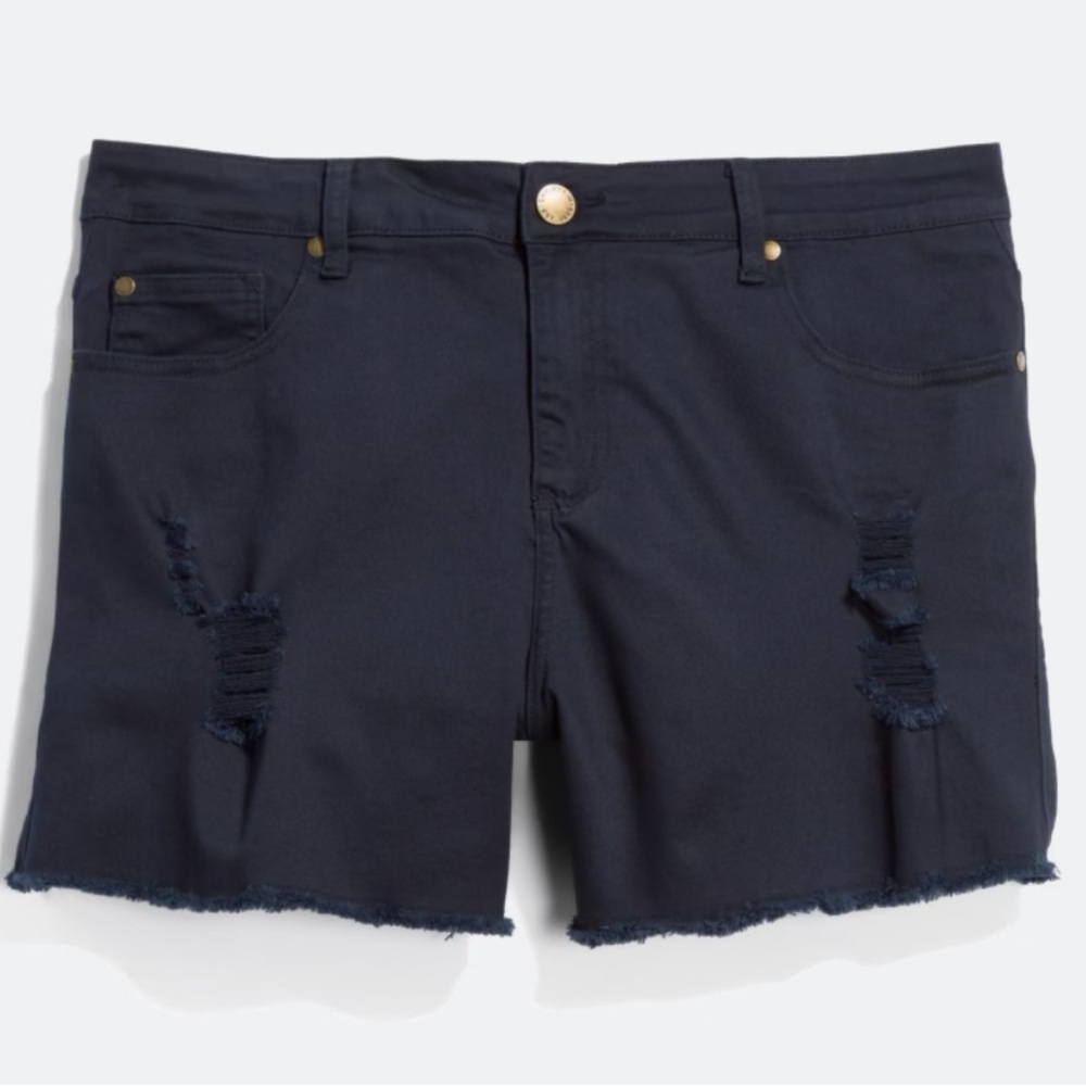 Chic Denim Shanna Distressed Denim Shorts (from Stitchfix)